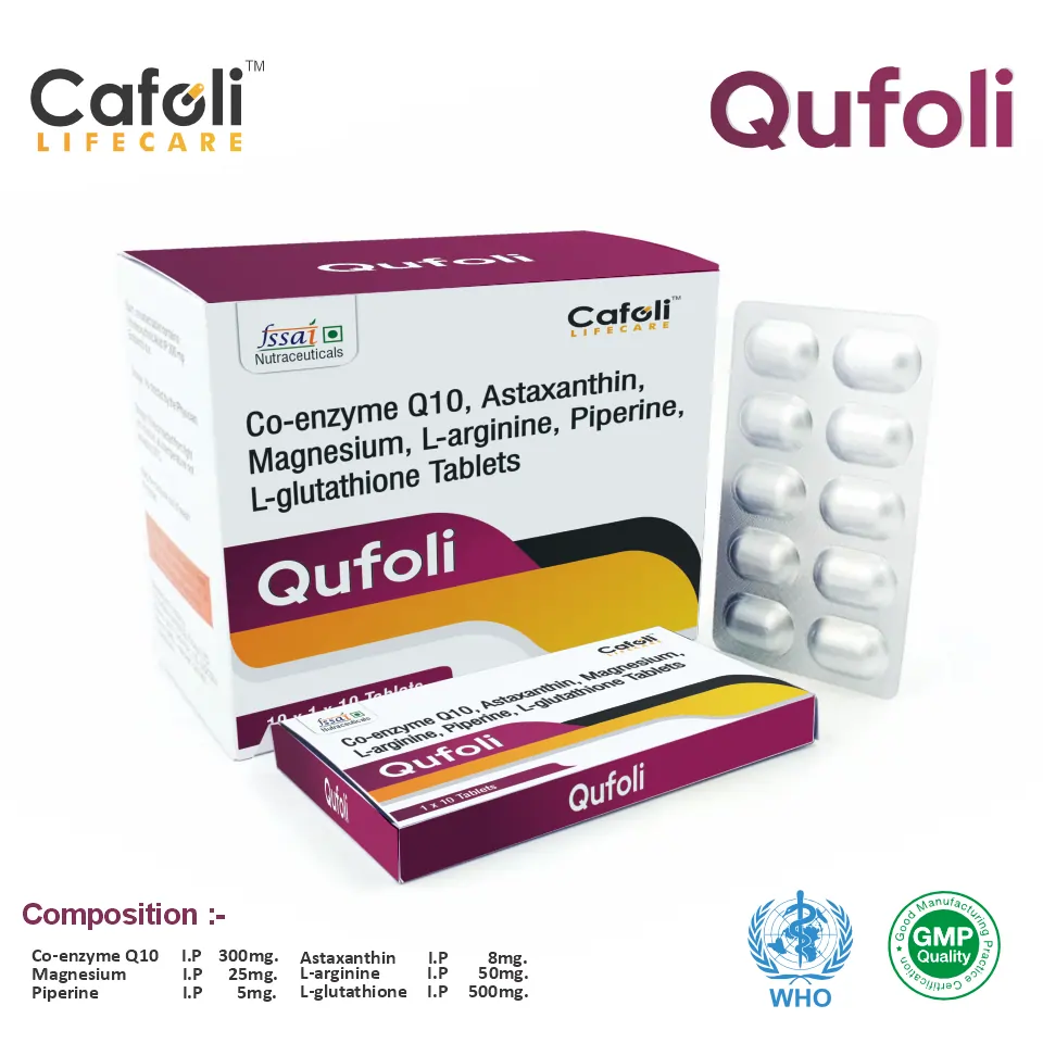 CoQ10 + Astaxanthin + Glutathione | Antioxidant Tablet | Best Price for PCD Pharma Franchise